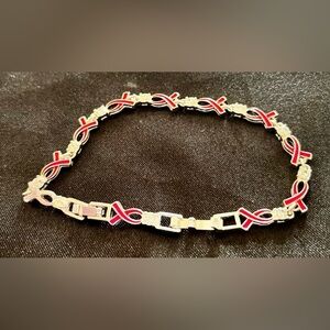 Avon Pink Ribbon Breast Cancer Link Bracelet